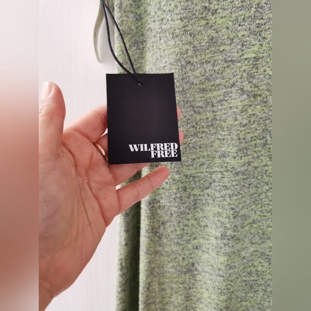 NWT Aritzia Wilfred Free Yasmi Dress Heather fluro Green size Medium - Picture 5 of 8